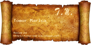 Tomor Marica névjegykártya